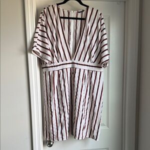 SHEIN Striped V-Neck Dress